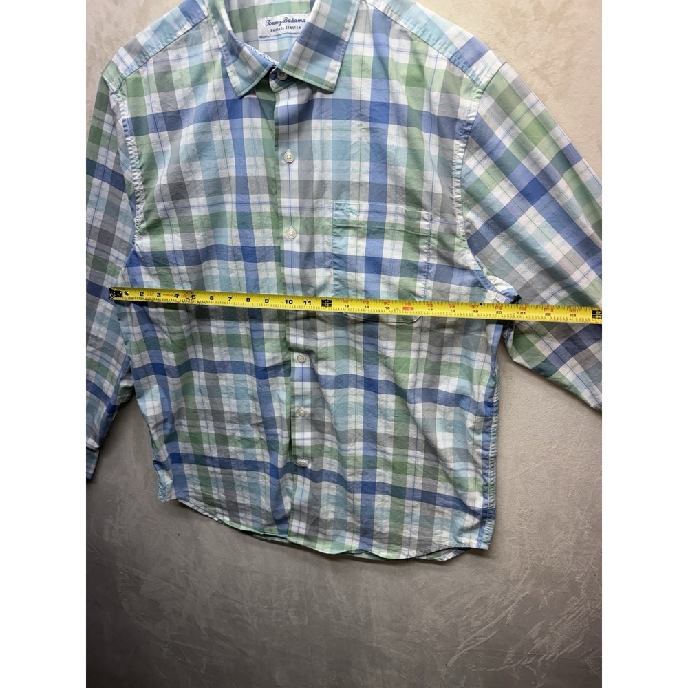 Tommy Bahama Sarasota Stretch Shirt Men M Multicolor Plaid Long Sleeve Button Up - Picture 3 of 9